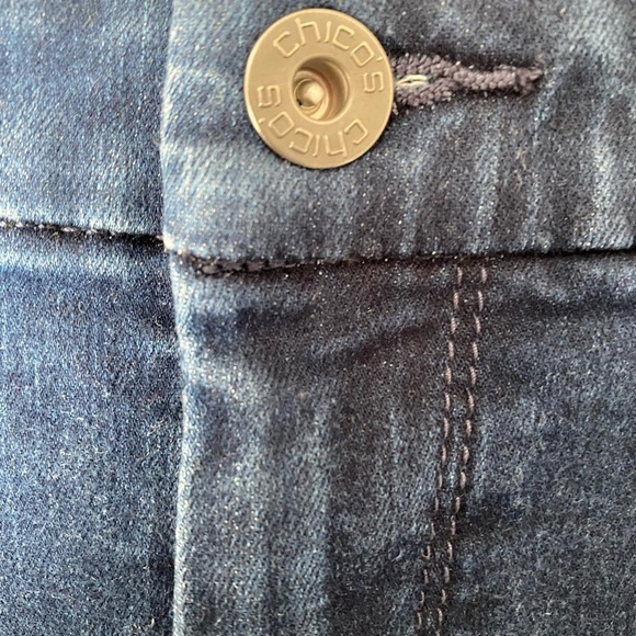 - Chico’s Capri Cotton Blend Front Faux Pockets - Picture 3 of 8